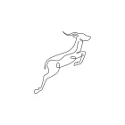 One Line Jumping Gazelle Drawing: Practice Movement and Form with One Line