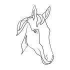 "One Line Horse Head Art: Simplifying a Majestic Animal with Minimalist Drawing"