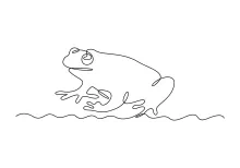 Learn to Draw a Frog Using a One-Line Method to Improve Hand-Eye Coordination