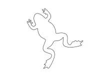 One-Line Frog Drawing for Exploring Curves and Natural Animal Shapes