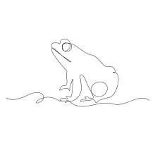 One-Line Frog Art for Daily Drawing Practice and Building Confidence with Simple Shapes