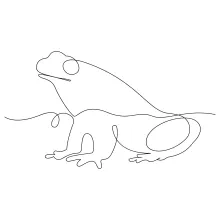 Frog Drawing in a Single Line: Develop Artistic Focus and Simplicity with One Animal