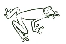 One-Line Green Wild Frog Drawing: Practice Realistic Animal Shapes with Ease