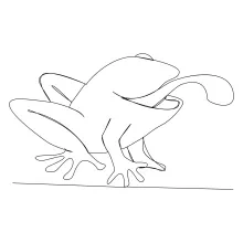 Minimalist One-Line Frog Drawing to Strengthen Hand Control and Shape Awareness