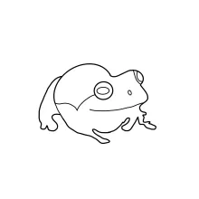 Simple One-Line Drawing of a Frog Sitting Still: Improve Focus Through Art