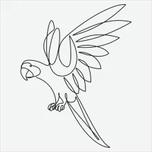 "One Line Parrot Drawing: A Minimalist Approach to Capturing Vibrant Intelligence"