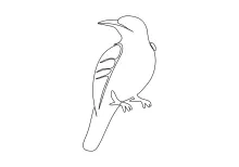 One Line Bird Drawing Practice: Simple Art for Learning Animal Shapes