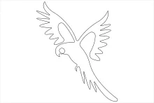 One Line Flying Parrot Drawing: Explore Wings and Shape with Easy Bird Art