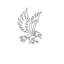 "Minimalist One Line Eagle or Hawk Drawing: Capturing the Power of Flight in Simple Art"