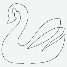 "One-Line Swan Drawing: A Minimalist Study of Elegance and Tranquility"