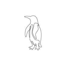 "One Line Penguin Drawing: A Minimalist Study of Adaptation and Charm"