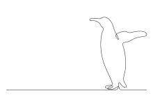 One Line Penguin Drawing: Fun Way to Practice Symmetry and Animal Shape