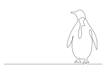 Simple Penguin One Line Art: Easy Animal Drawing for All Ages