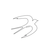"One Line Swallow Drawing: A Minimalist Representation of Speed and Grace"