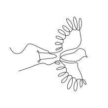 "One Line Art of a Flying Swallow: A Minimalist Approach to Capturing Motion"