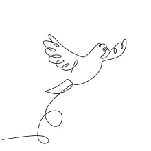 "Simple One Line Drawing of a Swallow in Flight: An Accessible Art Style"