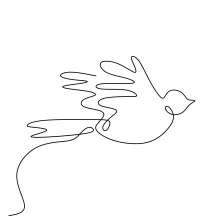 "Minimalist One Line Swallow Drawing: A Unique Way to Illustrate Motion"