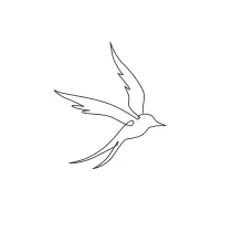 "One Line Swallow Drawing: A Minimalist Study of Speed and Elegance"