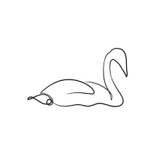 "Minimalist One-Line Swan Drawing: Capturing Timeless Beauty in Simple Art"