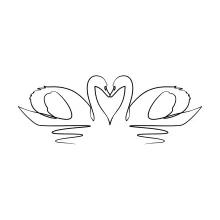 "Minimalist One-Line Swan Drawing: A Simple Approach to Majestic Water Birds"