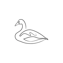 "One-Line Swan Drawing: A Minimalist Study of Elegance and Poise"