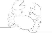 Learn One-Line Drawing with a Simple Crab on the Beach for Easy Sketching Fun