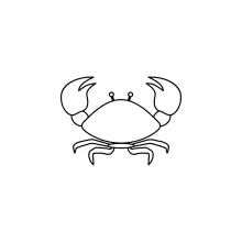 Learn One-Line Art by Drawing a Crab with Easy Lines and Clear Features