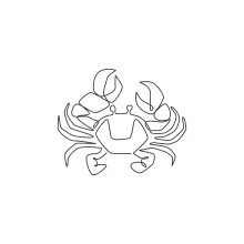 Draw a Tiny Crab with a Large Claw Using a Single Line to Boost Visual Skills