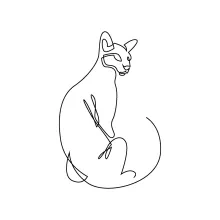 Abstract One Line Cat Art – Creative Drawing for Imaginative Minds