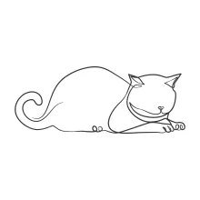Simple Cat in One Line – Practice Drawing Familiar Animals with Ease