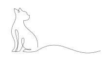 Cat in One Line Drawing – Practice Shape and Movement Using Simple Pet Outlines