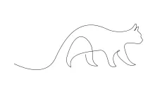 One Line Cat Sitting on the Floor – Simple Drawing to Boost Focus and Skills