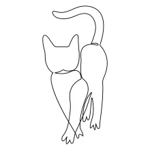 One Line Drawing of a Cat – Easy Practice for Calm and Curious Artists
