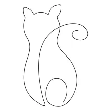 Simple Cat Drawing in One Line – Fun and Easy Art Activity for Everyone