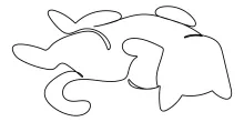 One Line Drawing of a Cat for Learning Basic Animal Shape Art Skills