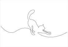 Cat in One Line – Learn Basic Art Techniques Through Minimalist Drawing