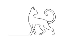 Minimalist Cat Drawing in One Line – A Simple Way to Explore Creative Thinking