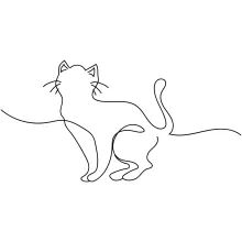  Line Sitting Cat Drawing – A Peaceful Practice for Learning Shape and Balance