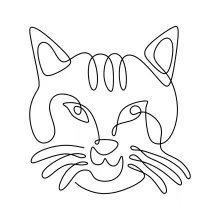  Line Kitten Face Drawing – Learn to Outline Sharp Eyes and Soft Features Easily