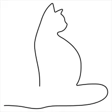 Quick and Easy  Line Cat Drawing – Fun Practice for Art Beginners
