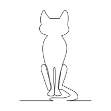 Black Cat in One Line – Learn to Draw Simple Shapes for Mysterious Pets
