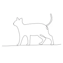  Line Cat Sketch – Fun and Easy Practice for Shape and Form Learning