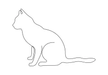 "Minimalist Cat Sketch: Perfecting a Feline’s Silhouette with One Line"
