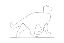 One Line Cat Drawing: Build Drawing Confidence with Simple Animal Outlines