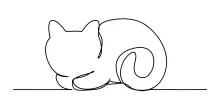 One Line Cat Drawing for Relaxing Practice: Build Drawing Skill with Simple Shapes