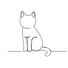 One Line Drawing of a Cat: Build Fine Motor Skills and Animal Shape Awareness