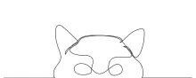 Draw a Cat in One Line: Easy Practice for Home or Classroom Art
