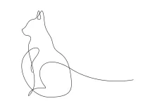 Cat  Line Drawing for Beginners: Discover Art in Simple Animal Shapes