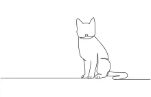 Cats in  Line Drawing: Practice Multiple Animal Shapes in a Simple and Fun Way