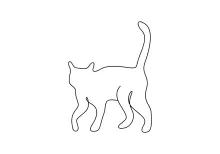 Minimal  Line Cat Drawing: Learn to Represent Pets with Simple Shapes
